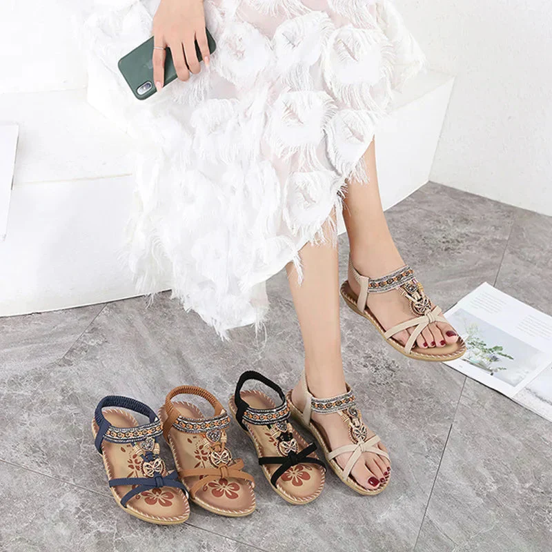 💎53% RABATT! 💎 2026 Bohemian-Sandalen für Frauen – Atmungsaktiv, Rutschfest & Barfuß-Komfort für den ganzen Tag 🌈👣